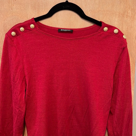 Red Balmain Top - Picture 1 of 3